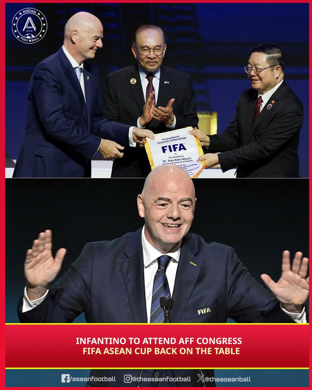 Chủ tịch FIFA, Gianni Infantino sẽ tham dự đại hội AFF