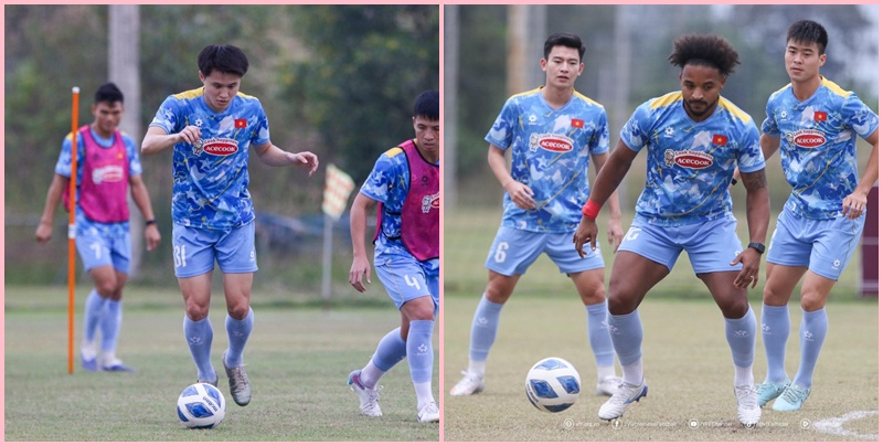 Dàn sao ĐT Việt Nam tập buổi đầu tiên ở Lào | Xem lại trận đấu